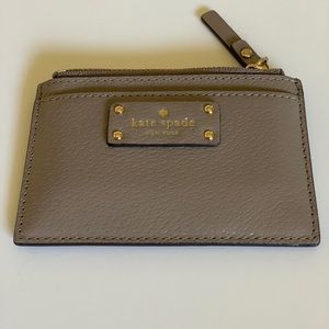 Grey Kate Spade Slim Mini Wallet